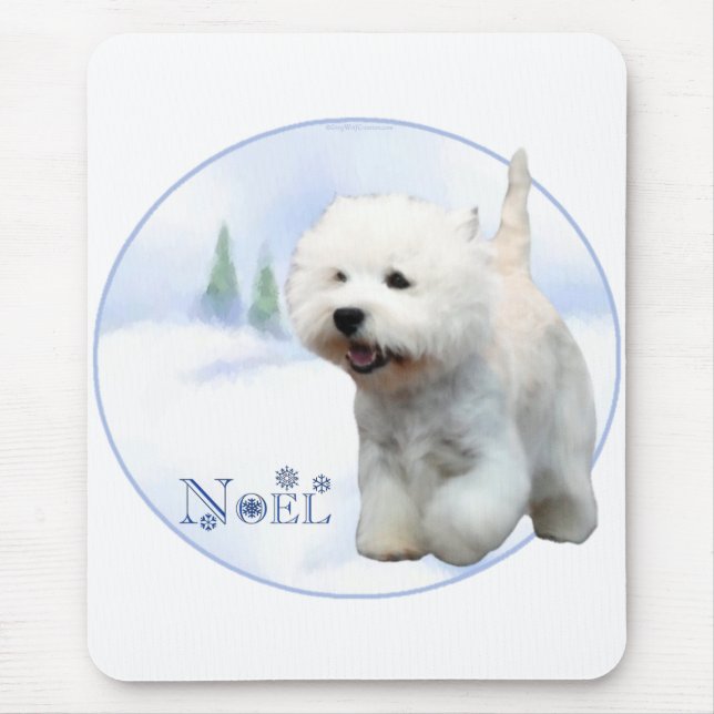 West Highland White Terrier Noel Mouse Mat (Front)