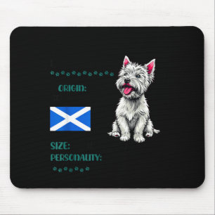 West Highland White Terrier Origin Funny Westie Do Mouse Mat