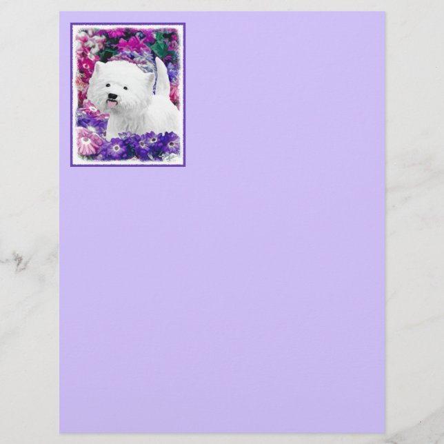 West Highland White Terrier Painting Dog Art (Front)