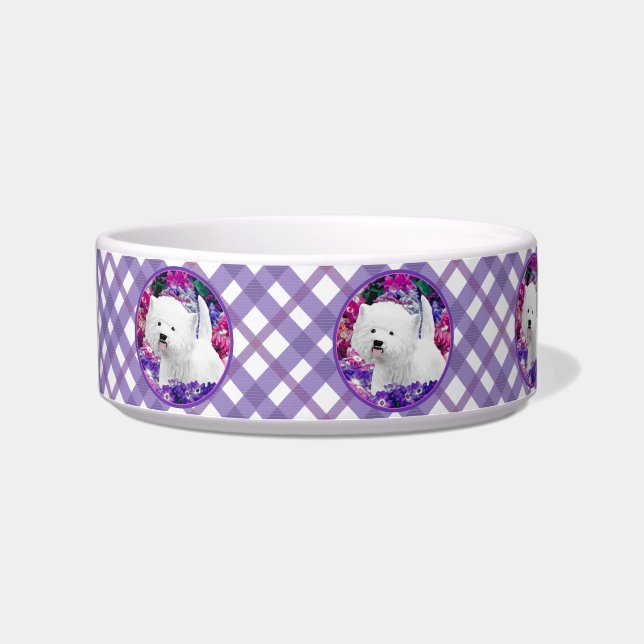 West Highland White Terrier Painting Dog Art Bowl (Left)