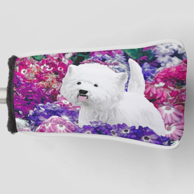West Highland White Terrier Painting Dog Art Golf Head Cover (Front)