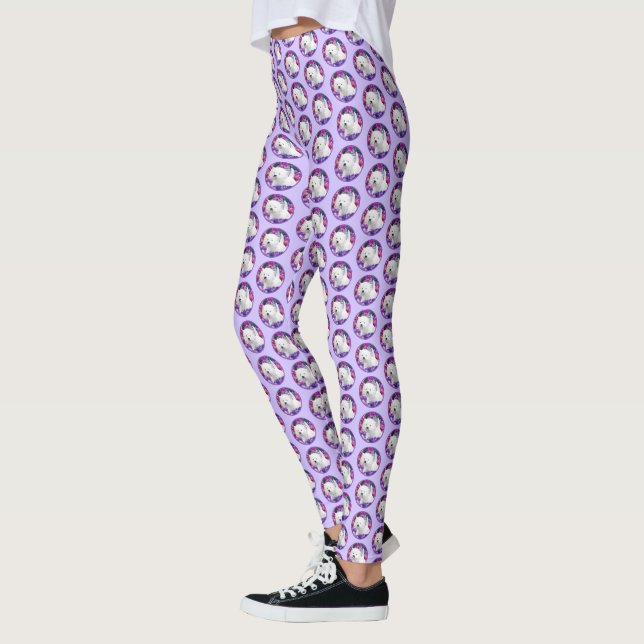 West Highland White Terrier Painting Dog Art Leggings (Left)