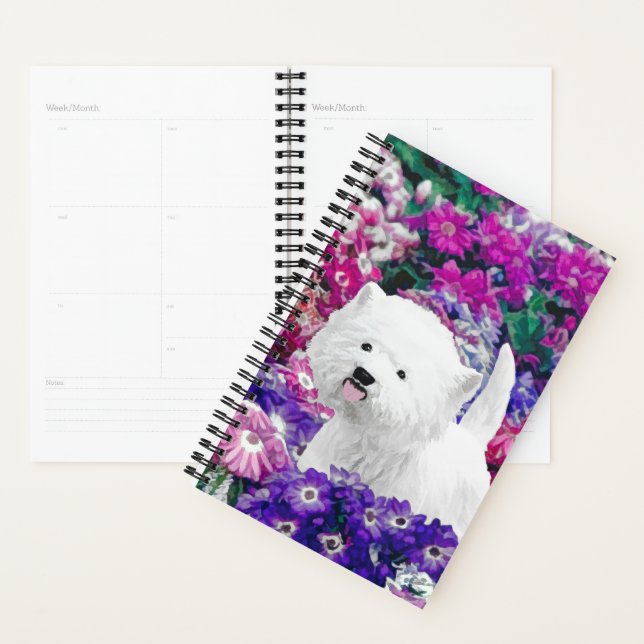West Highland White Terrier Painting Dog Art Planner (Display)