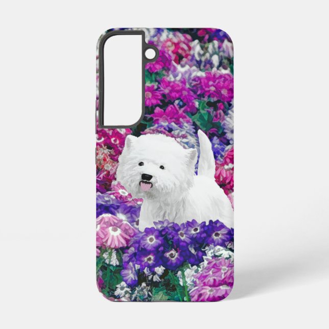 West Highland White Terrier Painting Dog Art Samsung Galaxy S22 Case (Back)