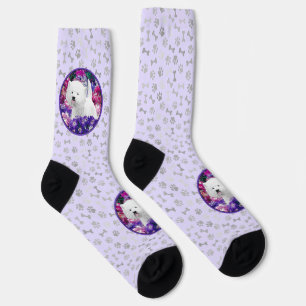 West Highland White Terrier Painting Dog Art Socks