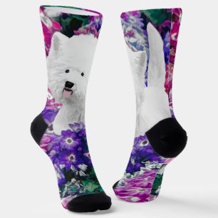West Highland White Terrier Painting Dog Art Socks