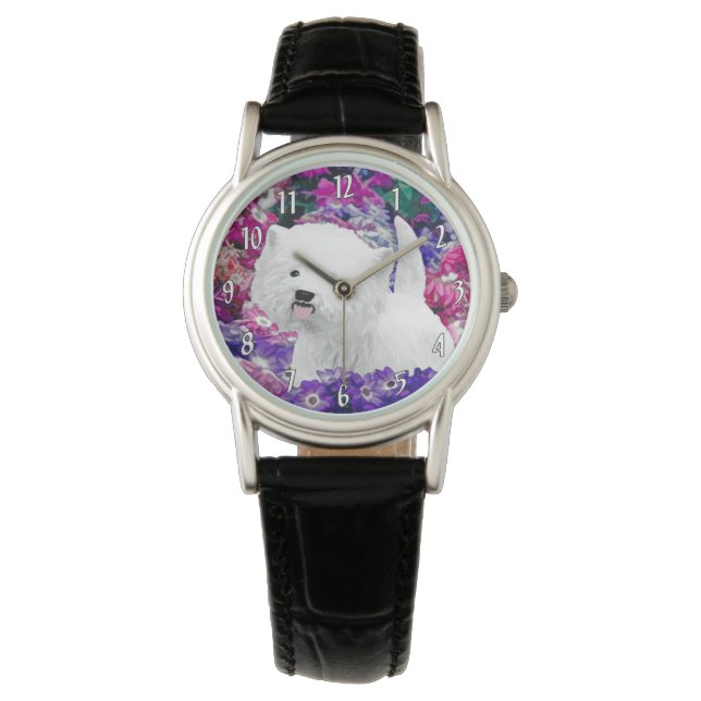 West Highland White Terrier Painting Dog Art Watch (Front)
