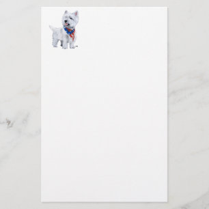 West Highland White Terrier Patriotic Stationery