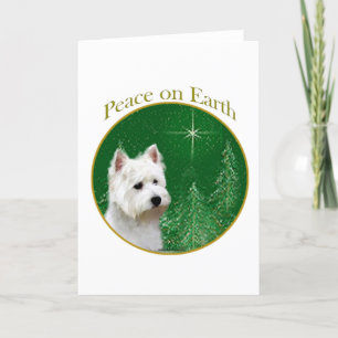 West Highland White Terrier Peace Holiday Card