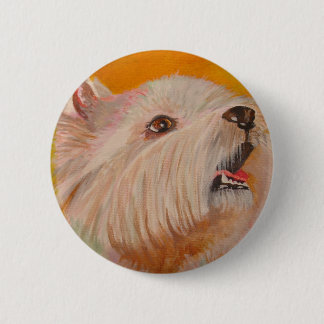 West Highland White Terrier Portrait 6 Cm Round Badge