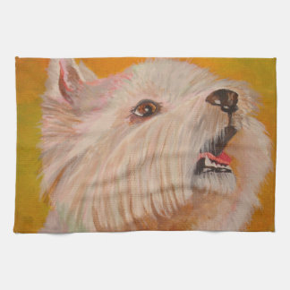West Highland White Terrier Portrait Tea Towel