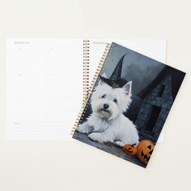 West Highland White Terrier Pumpkin Halloween  Planner (Display)