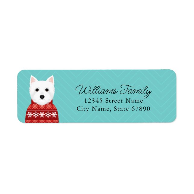 West Highland White Terrier Return Address Labels (Front)