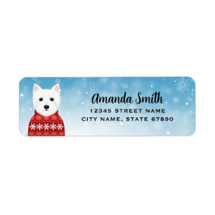 West Highland White Terrier Return Address Labels