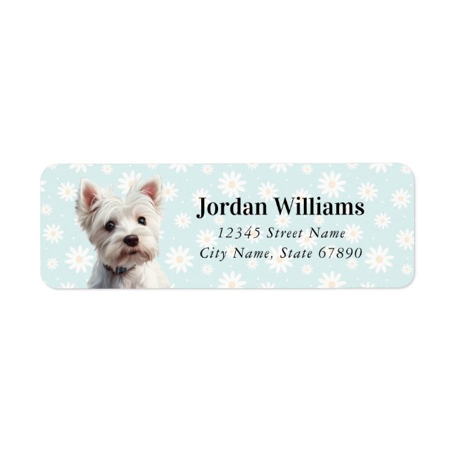 West Highland White Terrier Return Address Labels (Front)