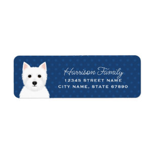 West Highland White Terrier Return Address Labels
