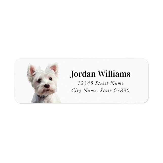 West Highland White Terrier Return Address Labels (Front)