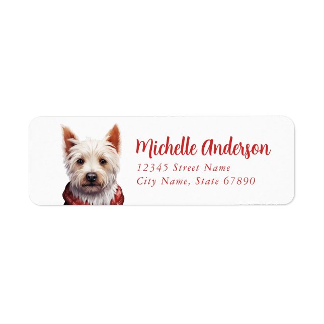 West Highland White Terrier Return Address Labels (Front)