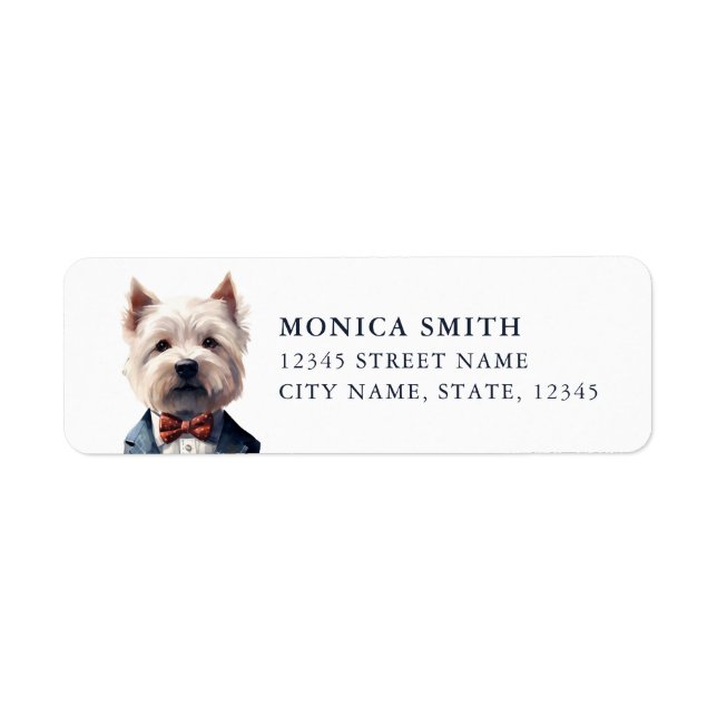 West Highland White Terrier Return Address Labels (Front)