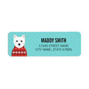 West Highland White Terrier Return Address Labels
