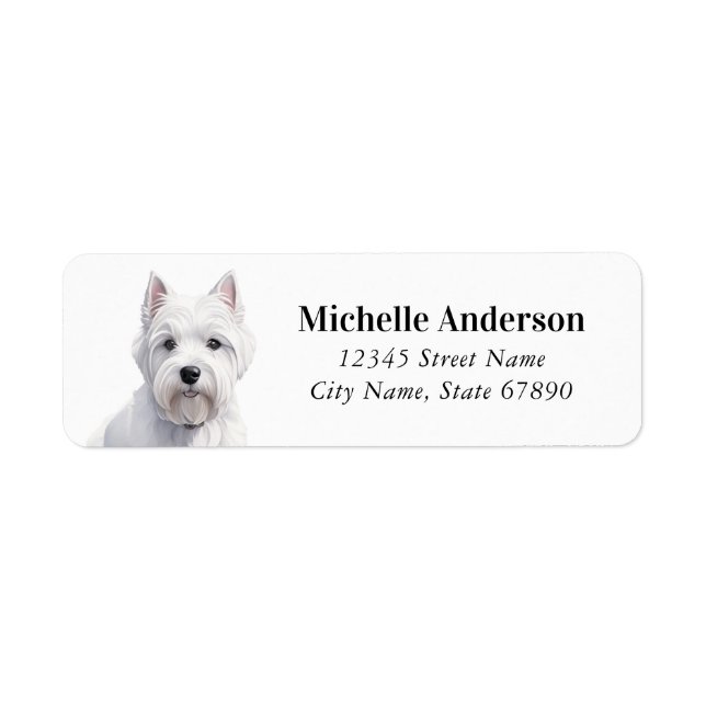 West Highland White Terrier Return Address Labels (Front)