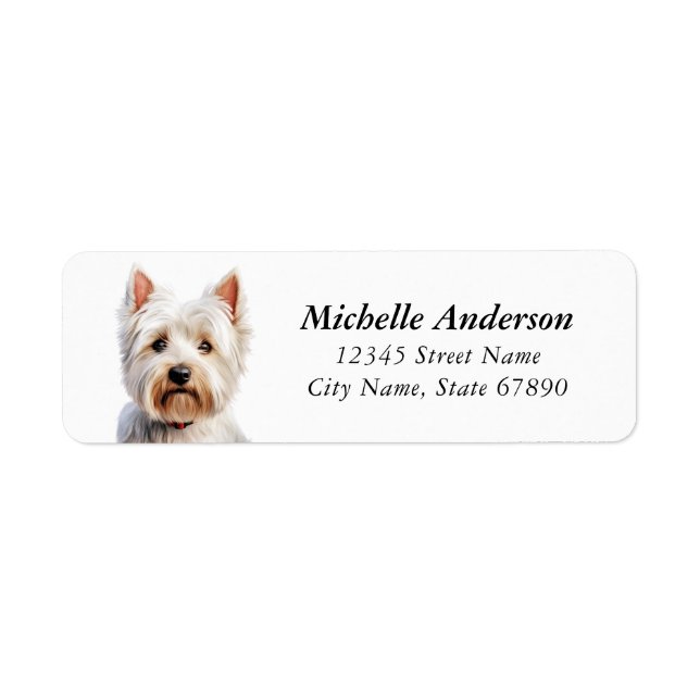 West Highland White Terrier Return Address Labels (Front)
