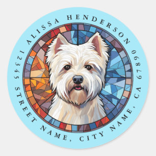 West Highland White Terrier Round Stickers