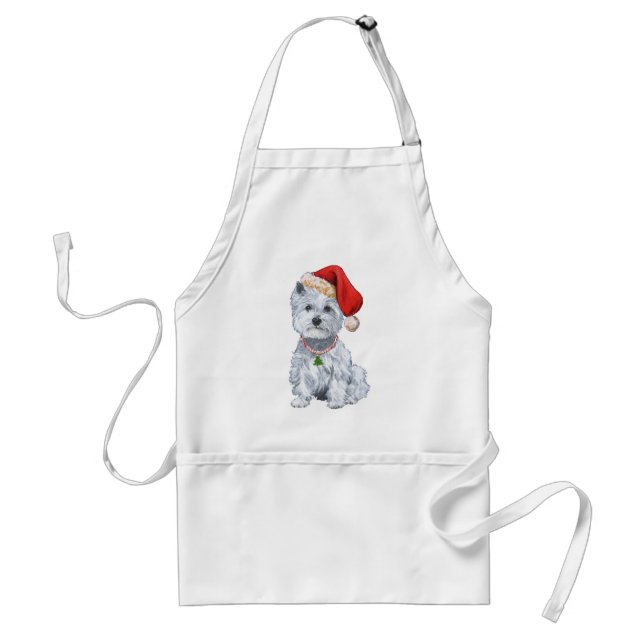 West Highland White Terrier Santa Claus Standard Apron (Front)