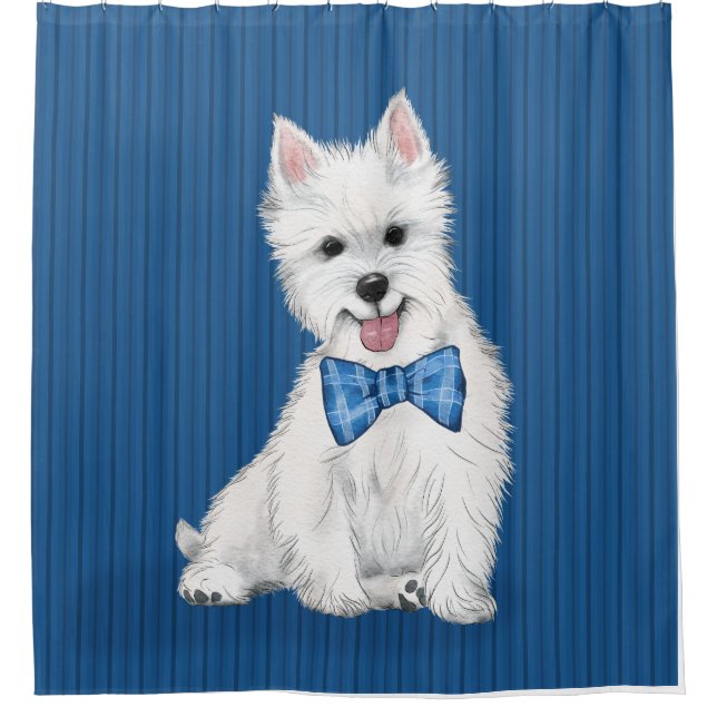 West Highland White Terrier Shower Curtain (Front)