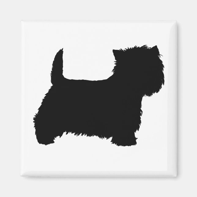 West Highland White Terrier Silhouette Magnet (Front)