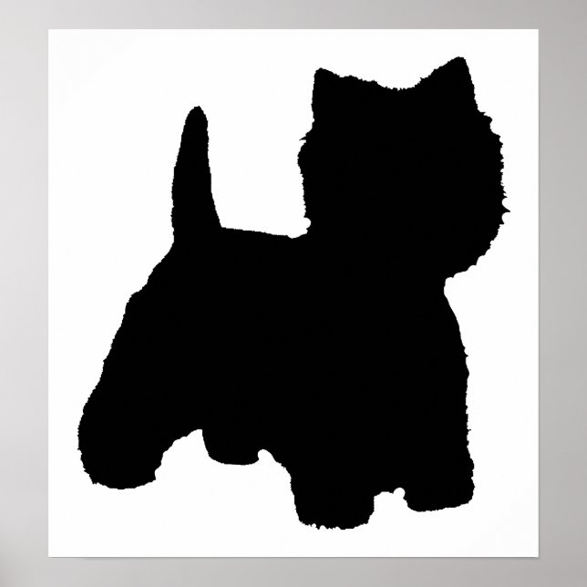West Highland White Terrier Silhouette Poster (Front)