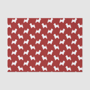 West Highland White Terrier Silhouettes Pattern Tissue Paper