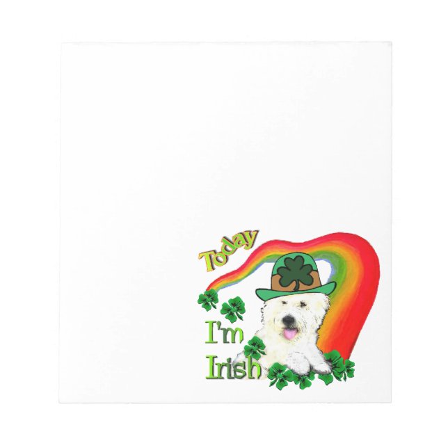 West Highland White Terrier St Pats Notepad (Front)