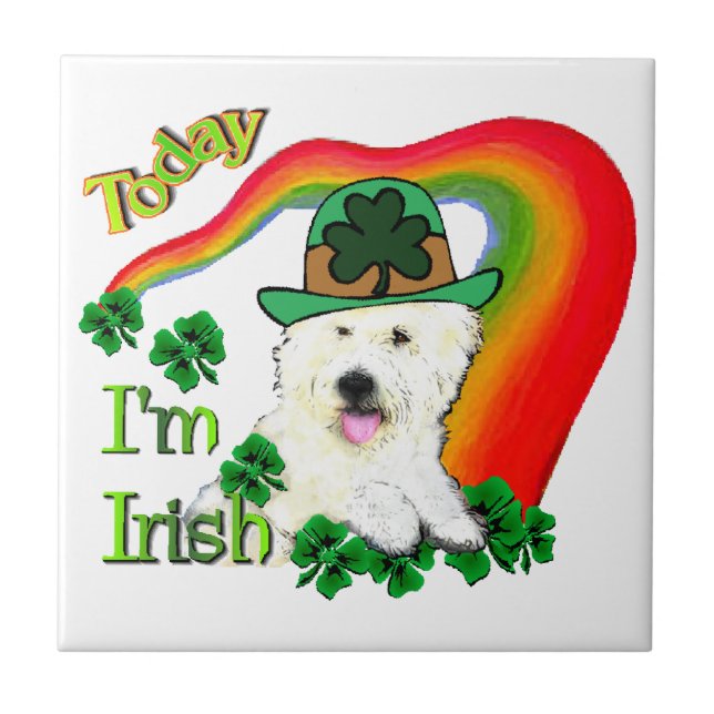 West Highland White Terrier St Pats Tile (Front)