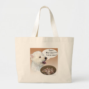 West Highland White Terrier Turkey Large Tote Bag