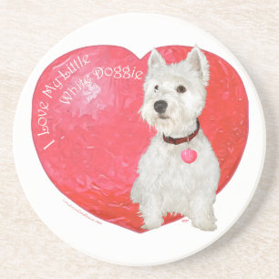 West Highland White Terrier Valentine Coaster