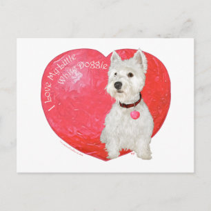 West Highland White Terrier Valentine Holiday Postcard