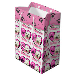 West Highland White Terrier Valentine's Day Medium Gift Bag