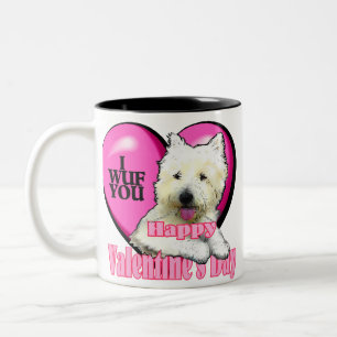 West Highland White Terrier Valentines Day Two-Tone Coffee Mug