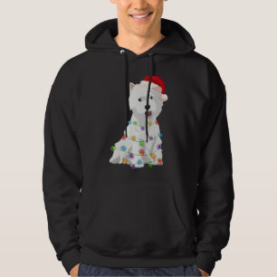 West Highland White Terrier Westie Christmas Light Hoodie