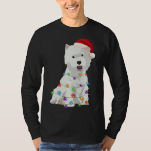 West Highland White Terrier Westie Christmas Light T-Shirt