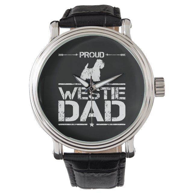 West Highland White Terrier Westie Dog Dad Watch (Front)