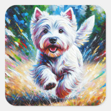 West Highland White Terrier "Westie" Dog Portrait
