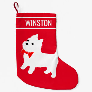 West Highland White Terrier Westie Puppy Dog Small Christmas Stocking