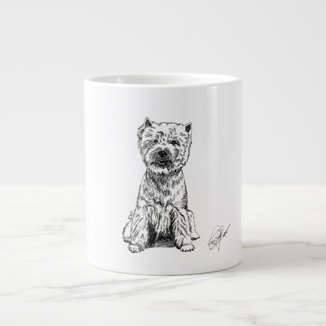 WEST HIGHLAND WHITE TERRIER. "WESTY"  LARGE COFFEE MUG (Front)