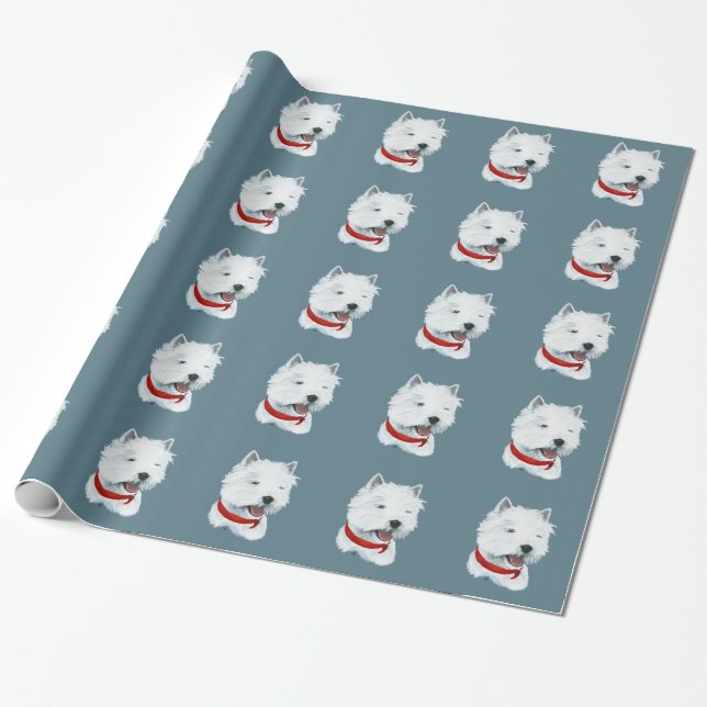 West Highland White Terrier Wrapping Paper (Unrolled)