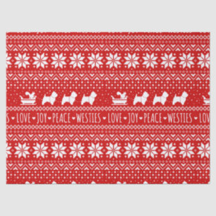 West Highland White Terriers Christmas Westie Dogs Tissue Paper