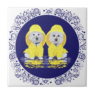 West Highland White Terriers Rain Tile