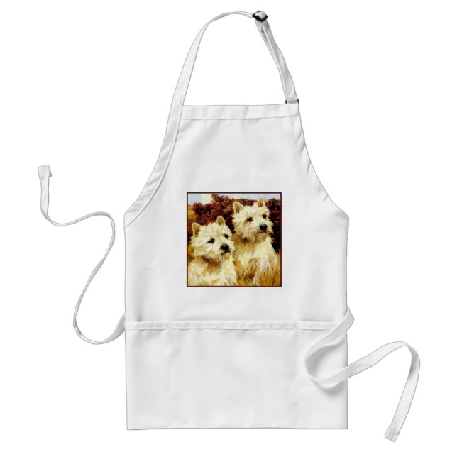 West highland White Terriers - Wardle Standard Apron (Front)
