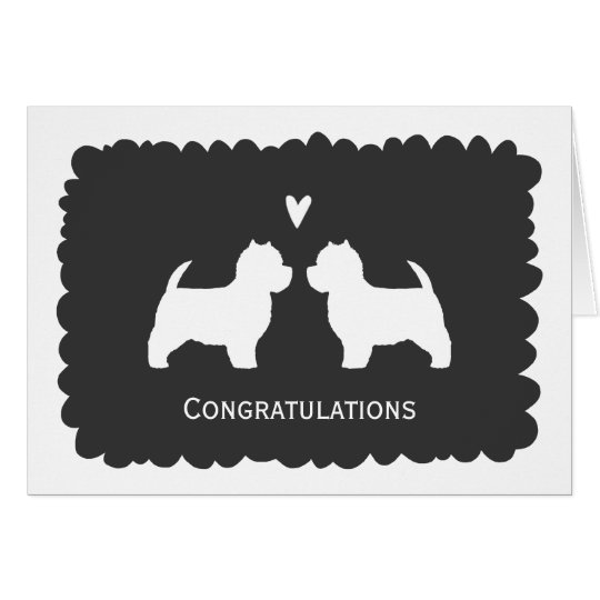 West Highland White Terriers Wedding Congrats Card